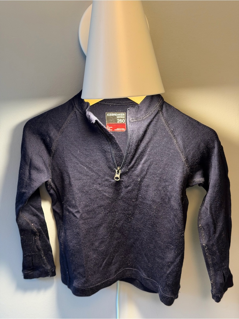 Icebreaker Toddler Navy Merino 260 Tech Long-Sleeve Half-Zip - Size 2T